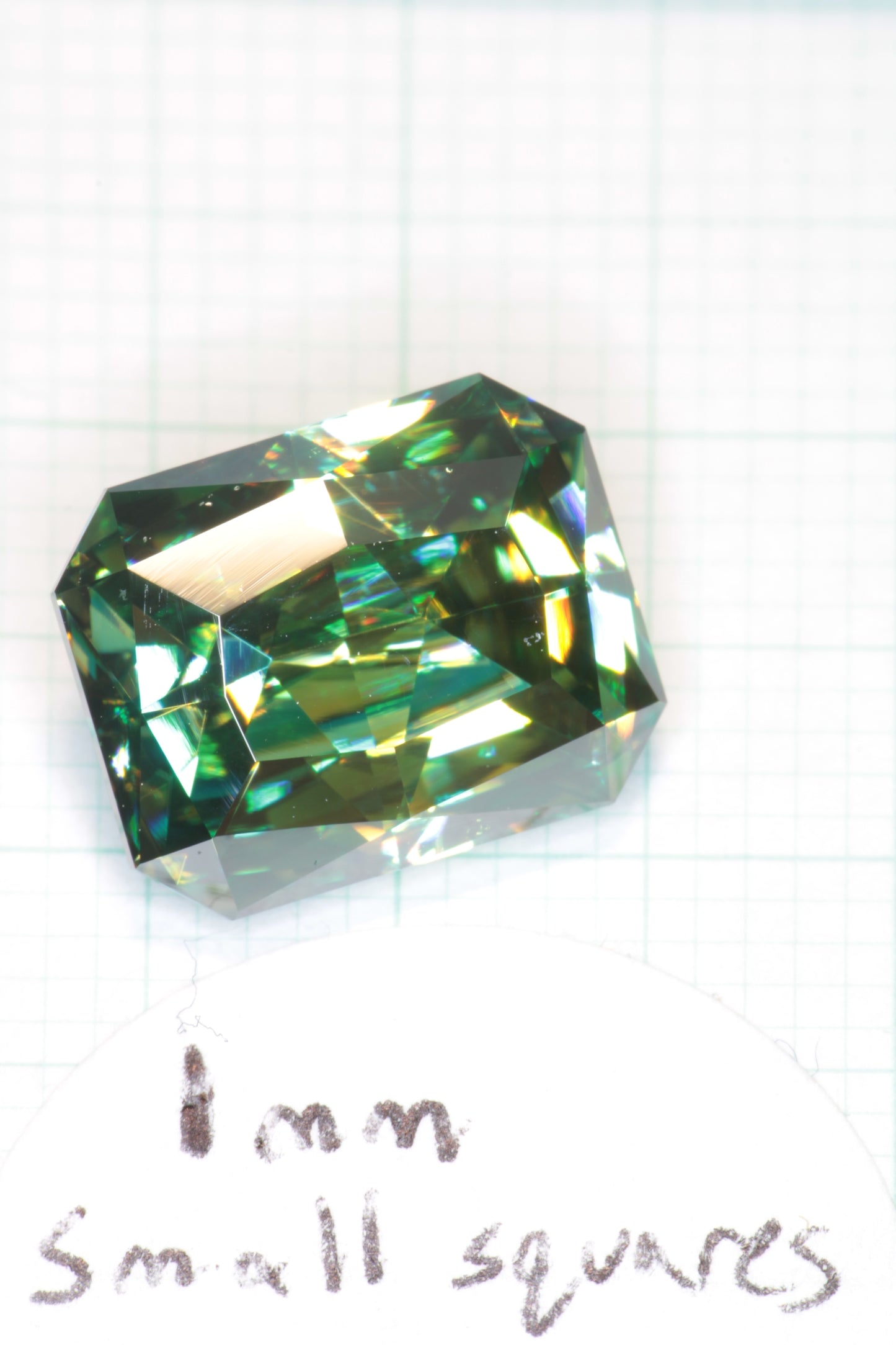 Dichroic Moissanite, Loose Yellow and Blue Faceted Gemstones