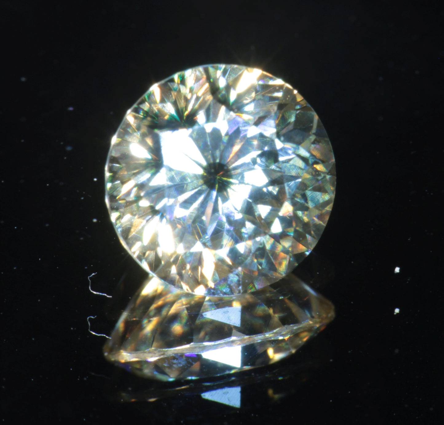 Moissanite Eyes, Loose Round Cut Bicolor Moissanites