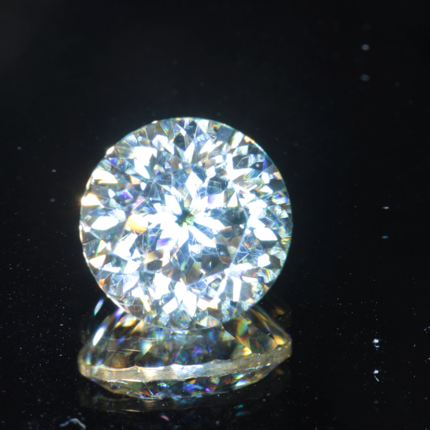 Moissanite Eyes, Loose Round Cut Bicolor Moissanites