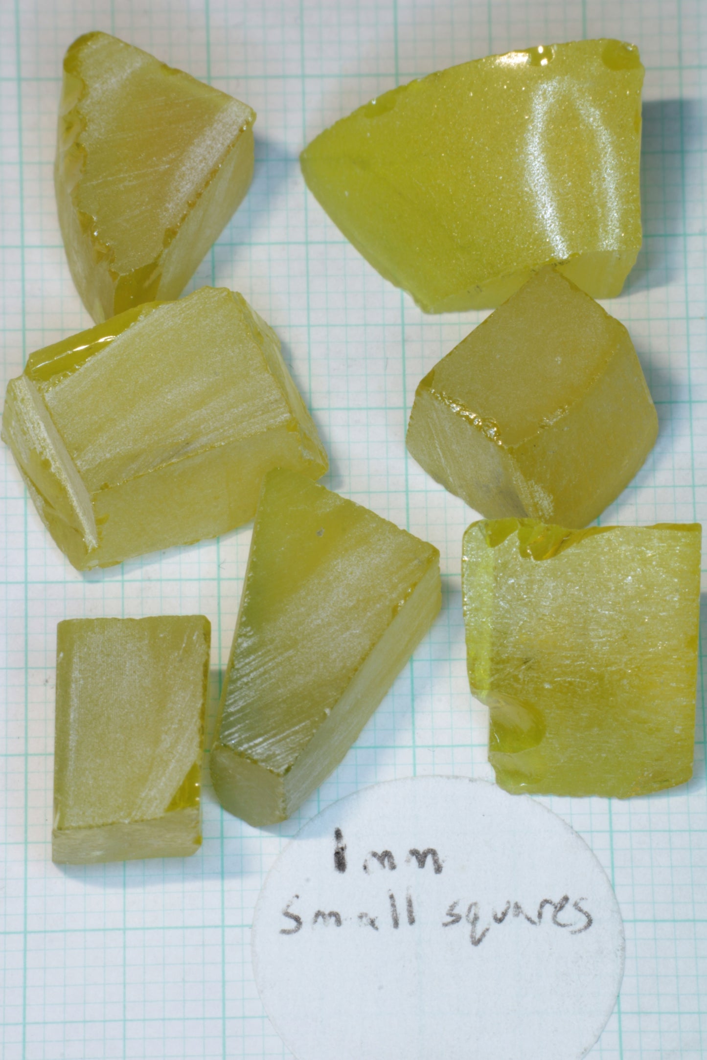 Golden Laser Garnet Facet Rough, Ce+Nd YAG
