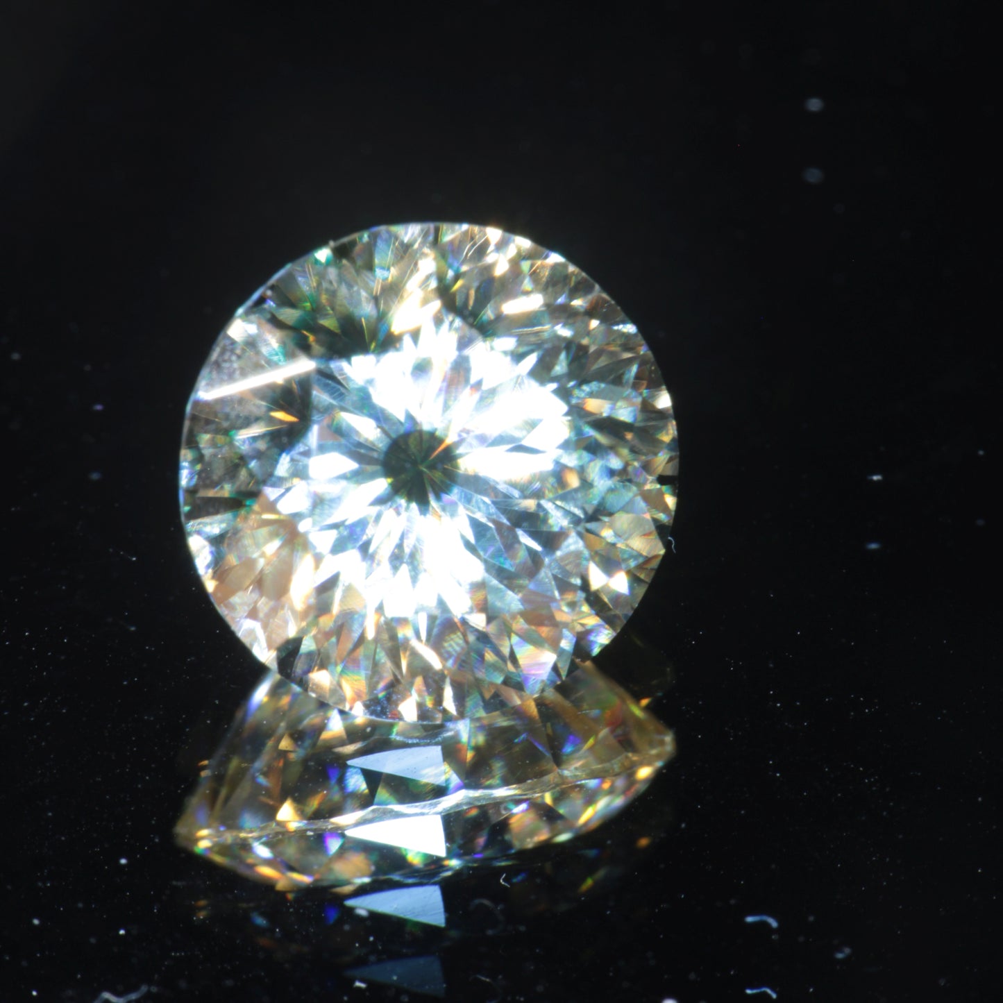 Moissanite Eyes, Loose Round Cut Bicolor Moissanites