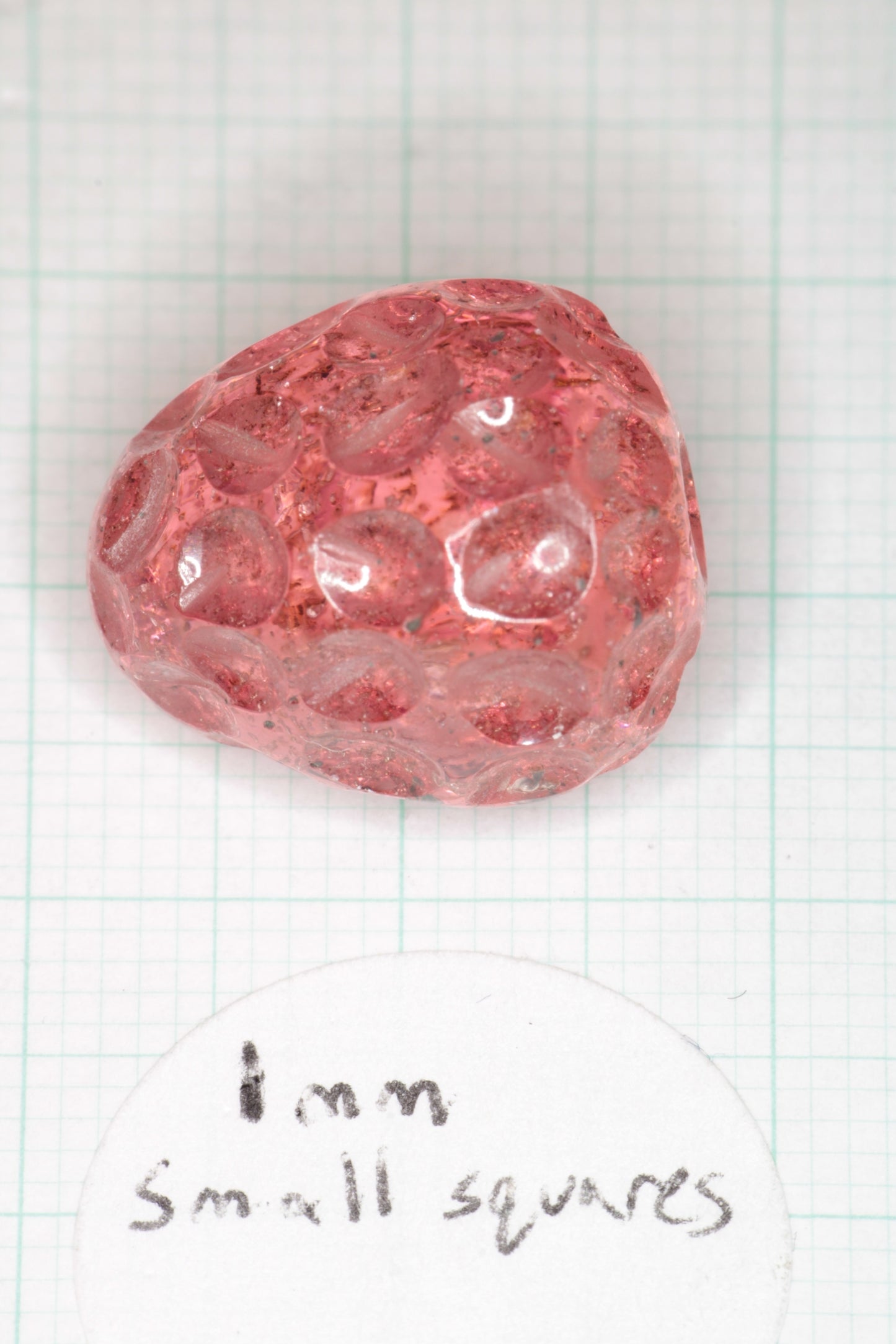 Strawberry Carved Laser Sapphire, Titanium Strawberry Sapphire