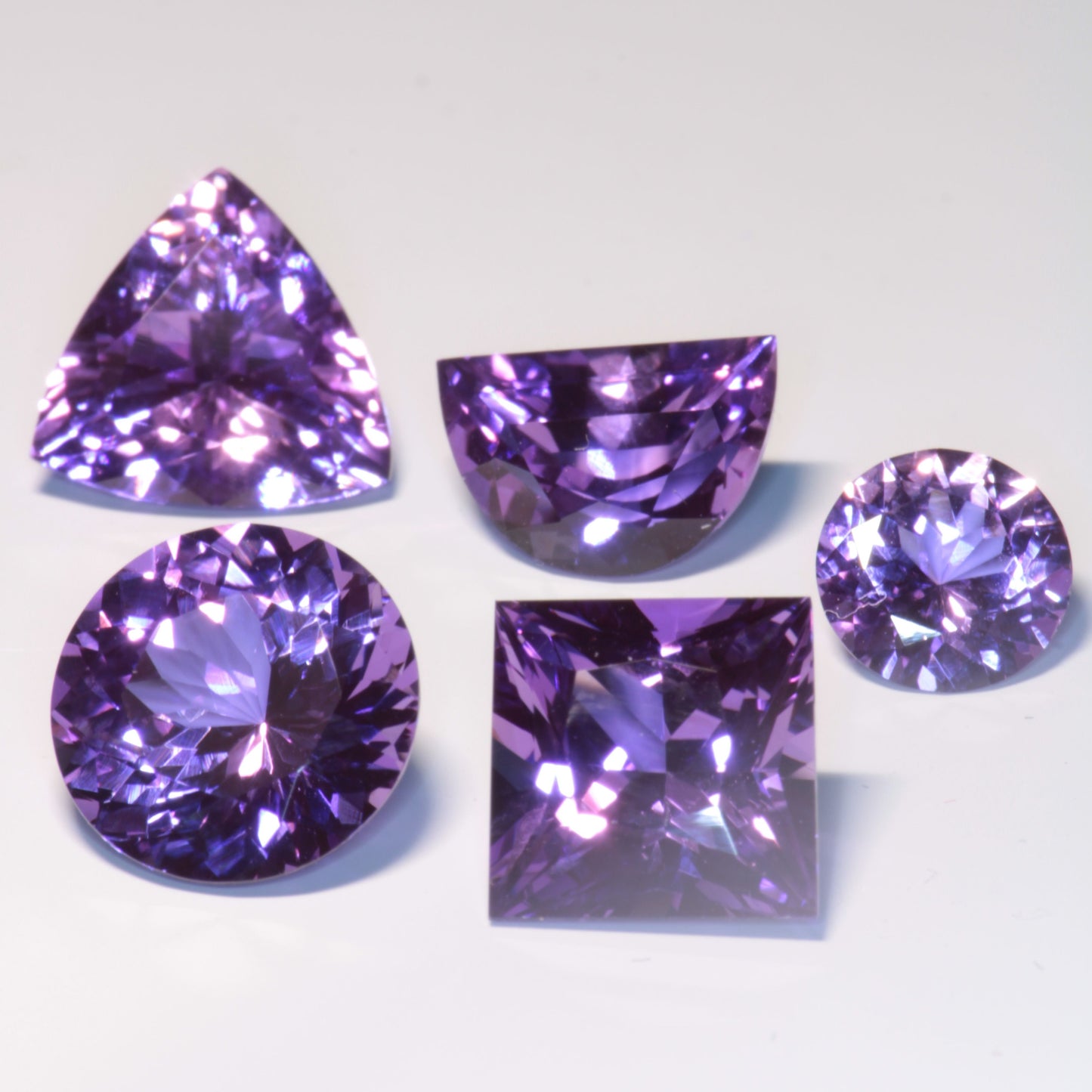 Purple Sapphire Loose Stones, Czochralski Grown Gems