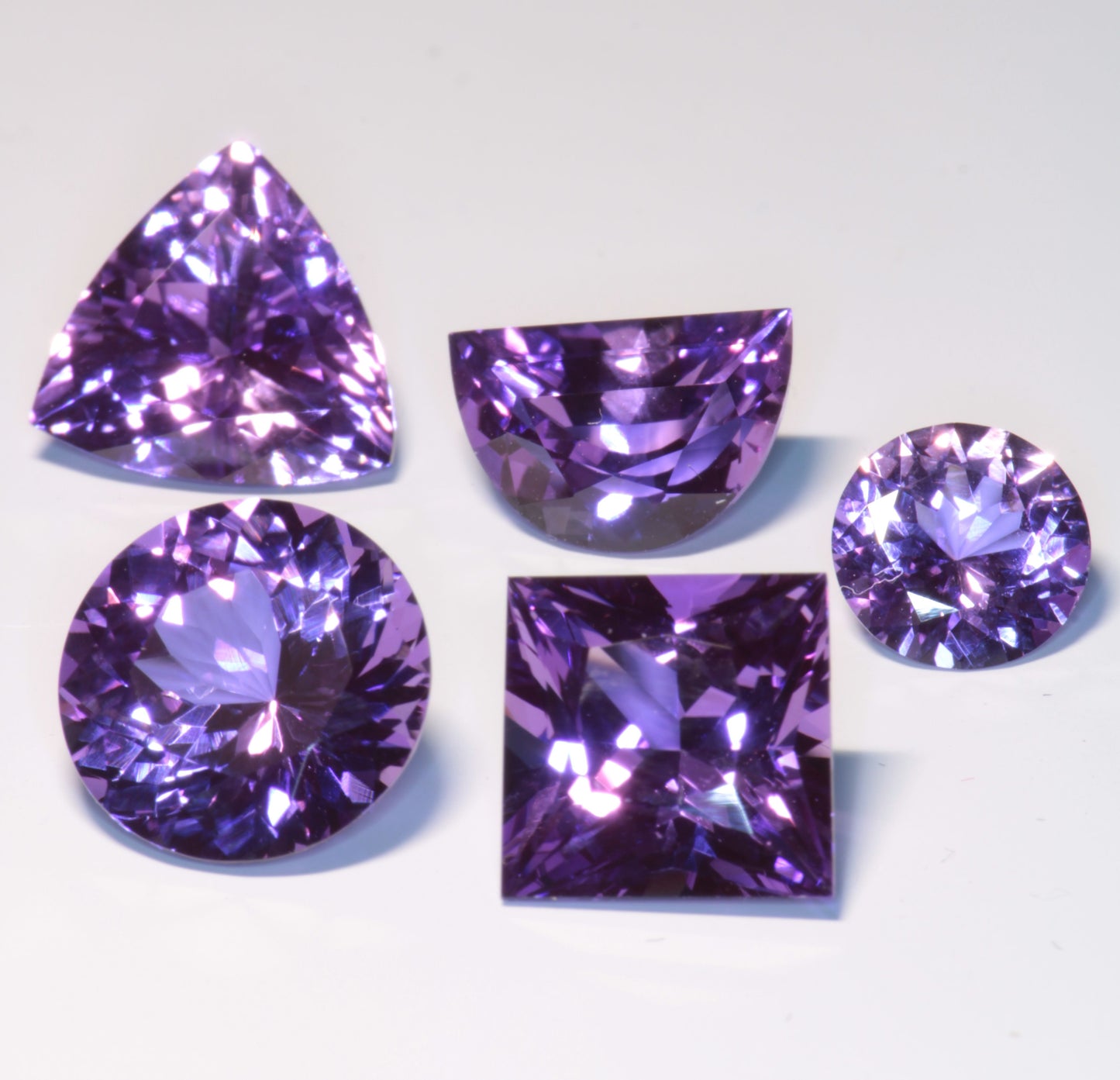 Purple Sapphire Loose Stones, Czochralski Grown Gems