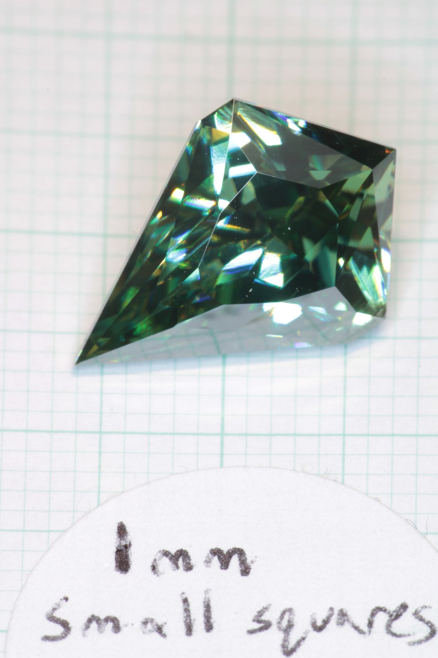 Dichroic Moissanite, Loose Yellow and Blue Faceted Gemstones