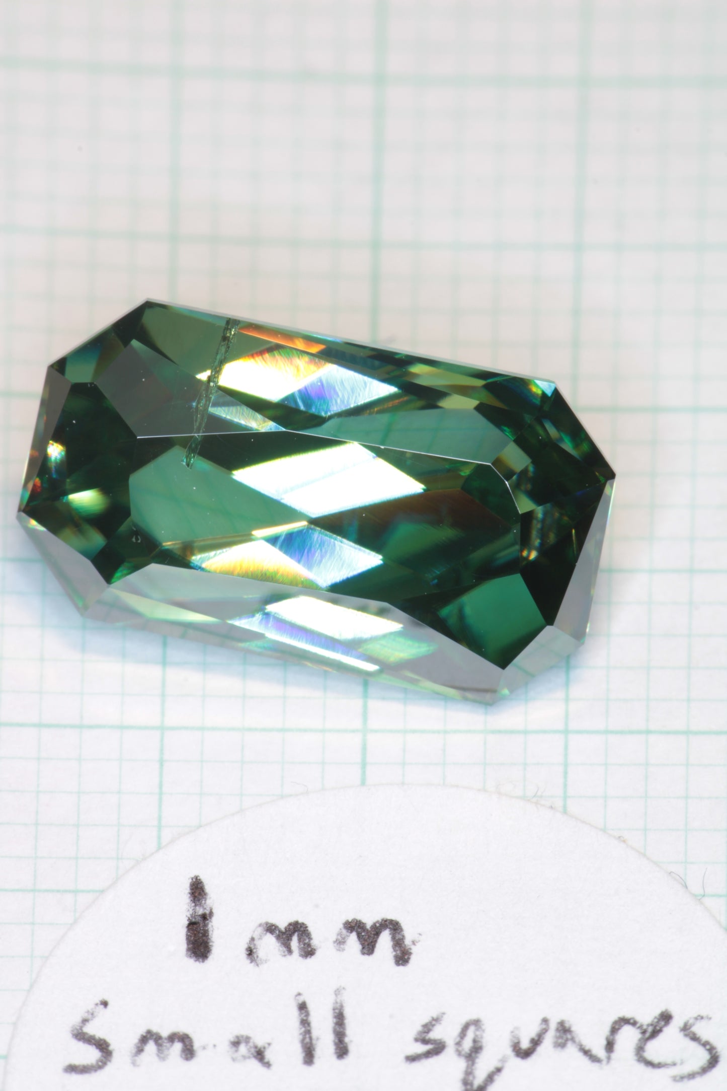 Dichroic Moissanite, Loose Yellow and Blue Faceted Gemstones