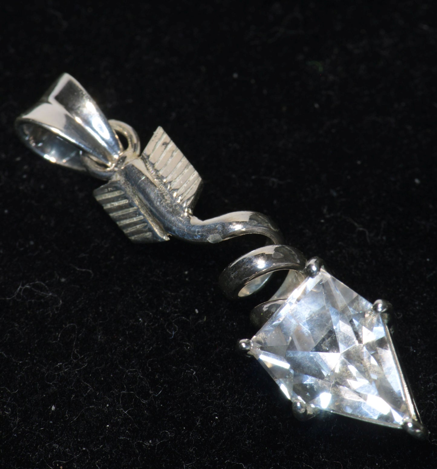 F-35 Fighter Jet Window Sapphire Pendants in Sterling with Custom Sensor Cut (F35 Gem)