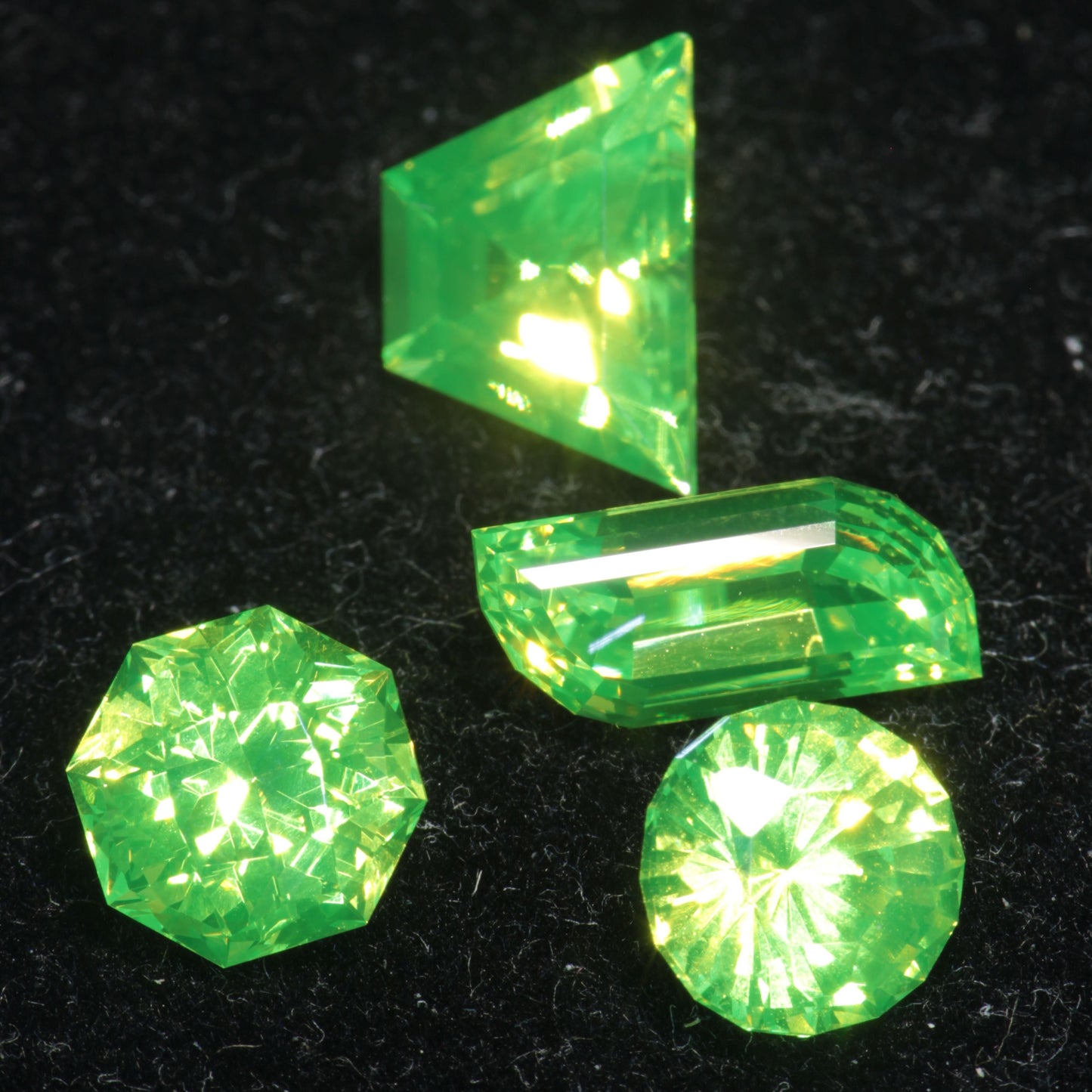 LuAG Lumogarnet Faceted Loose Gems
