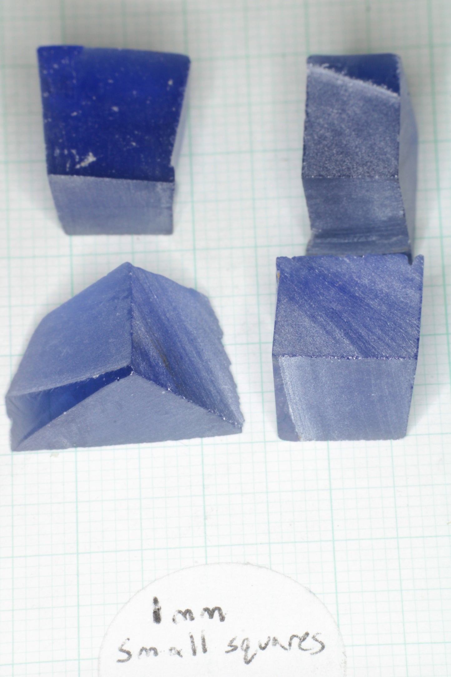 Blue Sapphire Rough, Czochralski Grown Sapphire Crystals