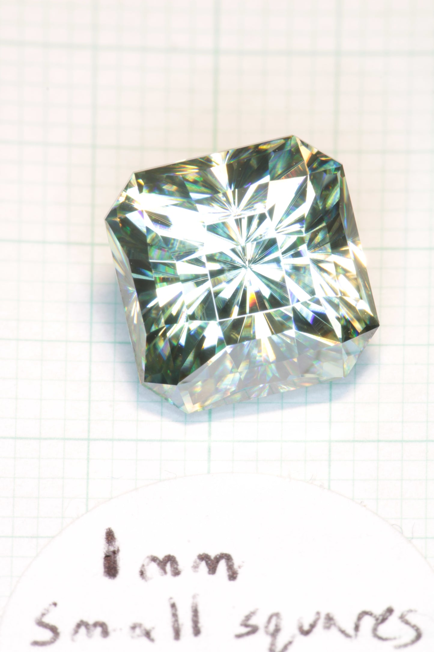 Dichroic Moissanite, Loose Yellow and Blue Faceted Gemstones