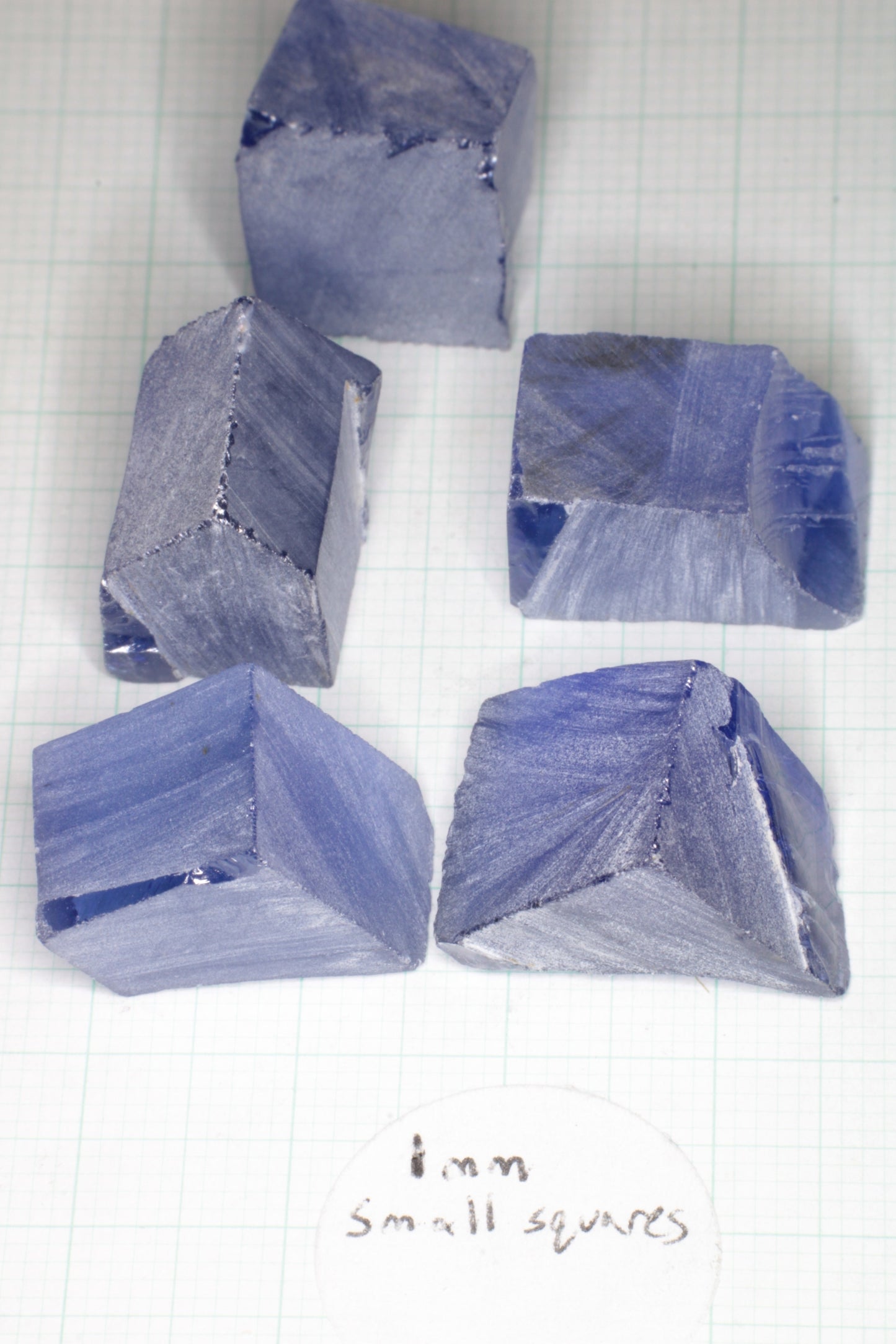 Blue Sapphire Rough, Czochralski Grown Sapphire Crystals