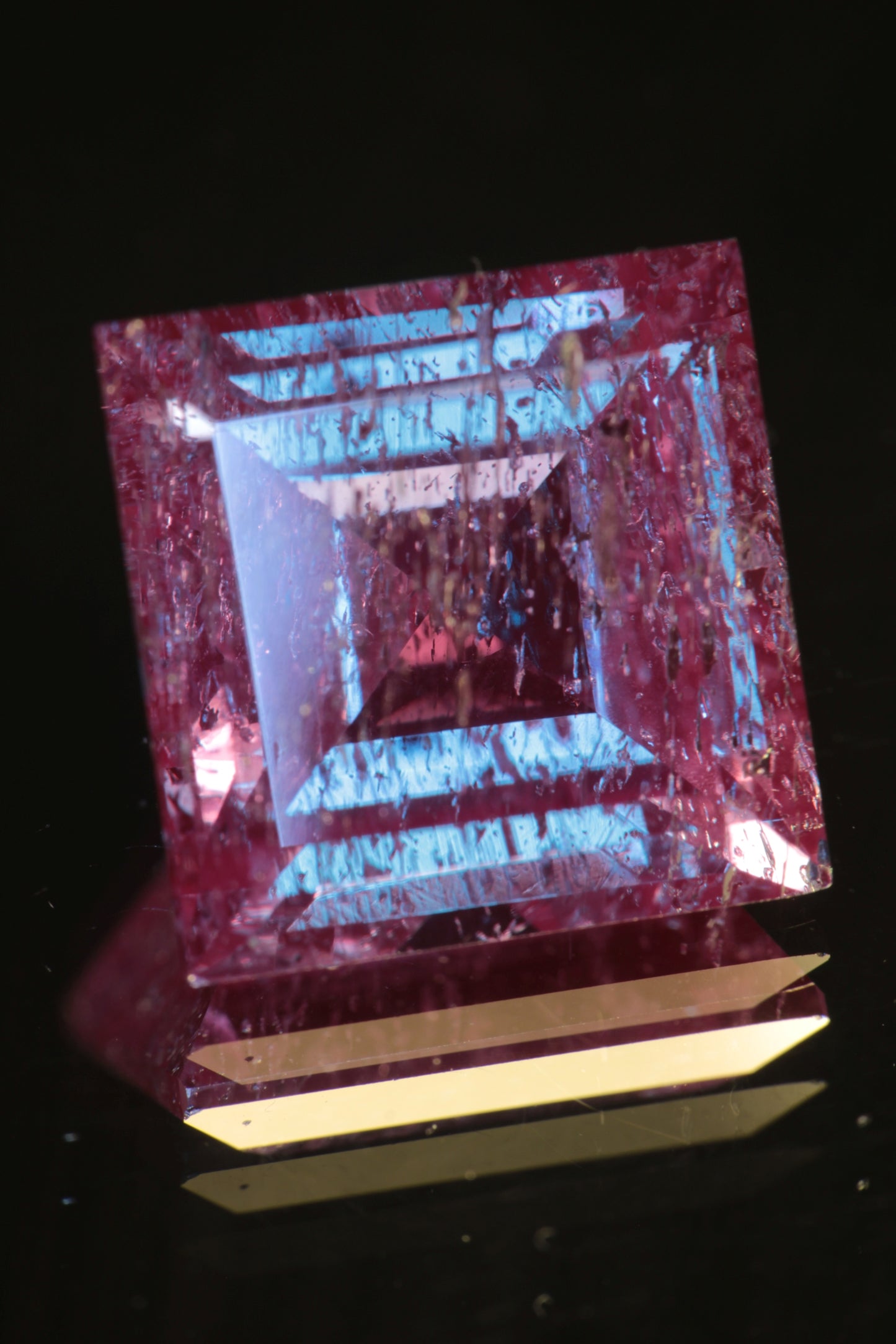 Fantasy Cut Laser Alexandrite Stones, Lab Created Red Glow Alexandrite