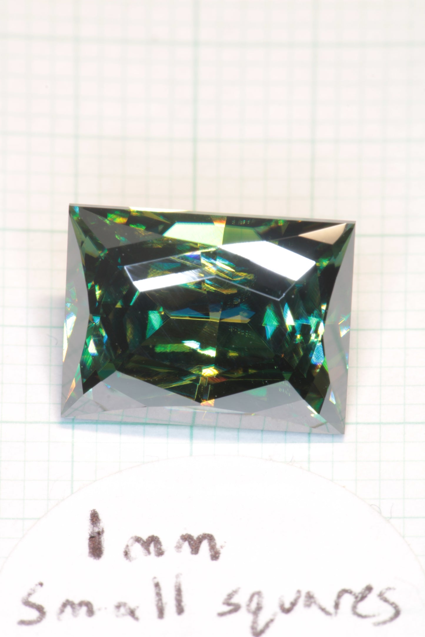 Dichroic Moissanite, Loose Yellow and Blue Faceted Gemstones