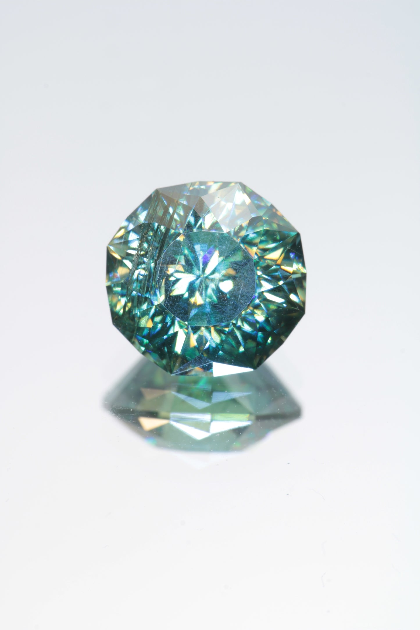 Dichroic Moissanite, Loose Yellow and Blue Faceted Gemstones