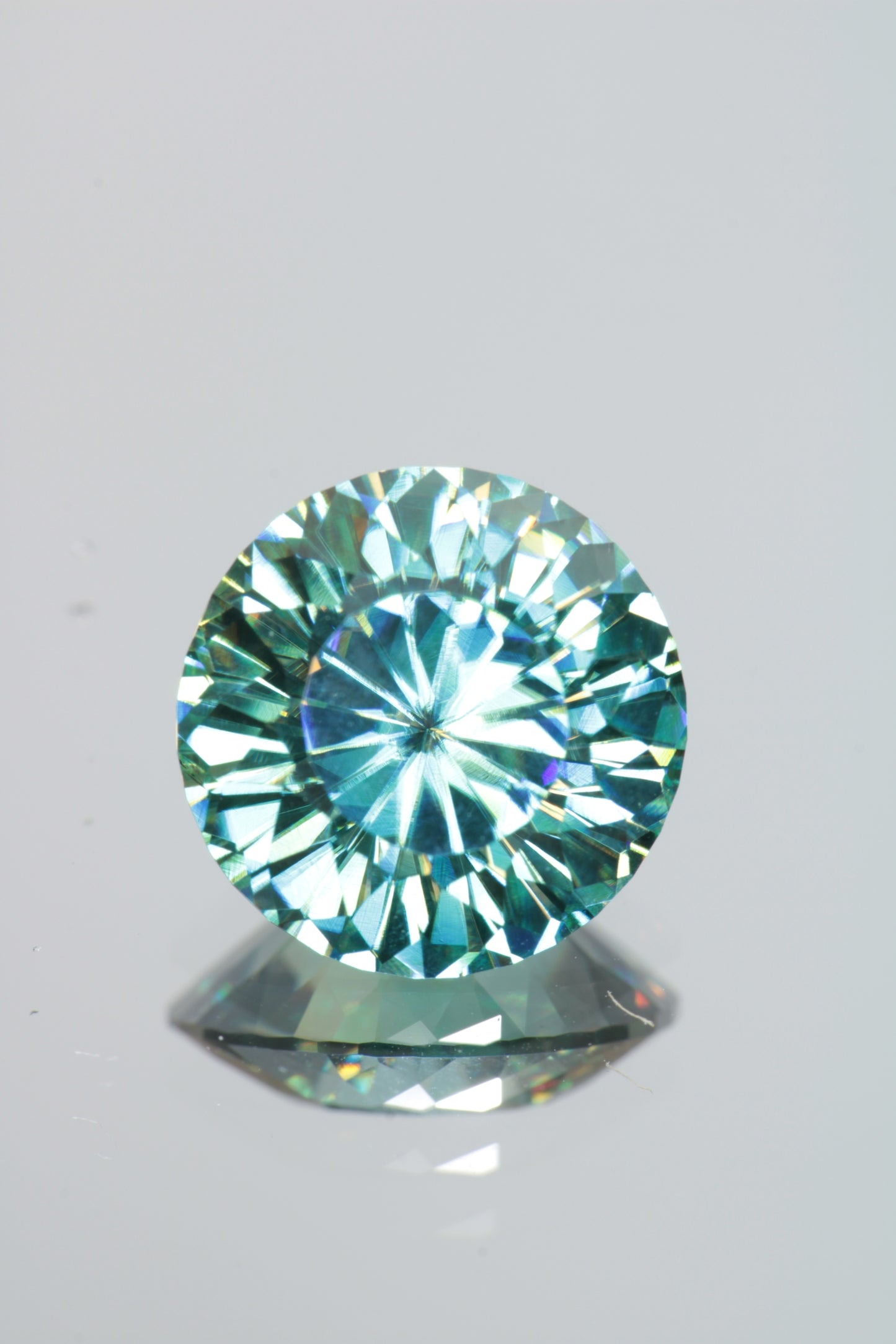 Dichroic Moissanite, Loose Yellow and Blue Faceted Gemstones