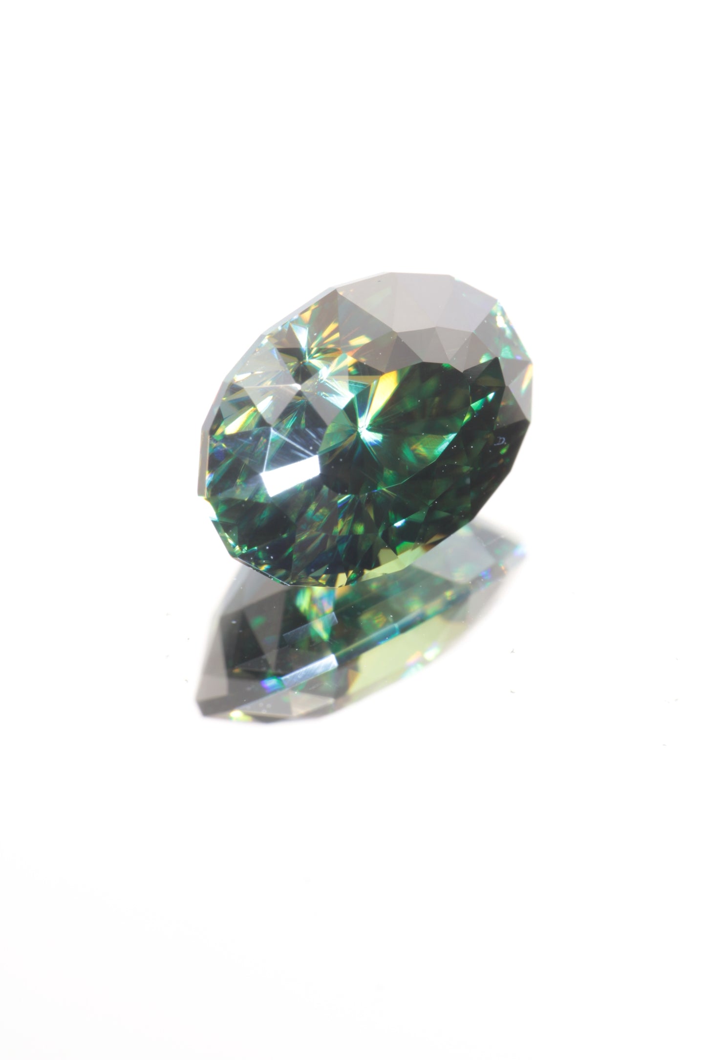 Dichroic Moissanite, Loose Yellow and Blue Faceted Gemstones