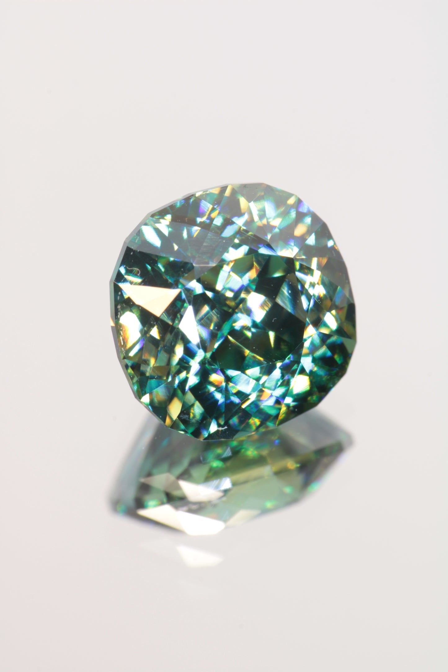 Dichroic Moissanite, Loose Yellow and Blue Faceted Gemstones