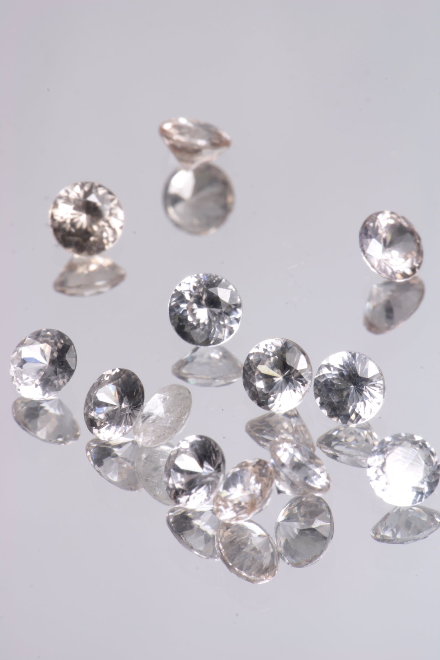 Lab Perovskite Cut Gems, Pink to Orange Red Laser YAP