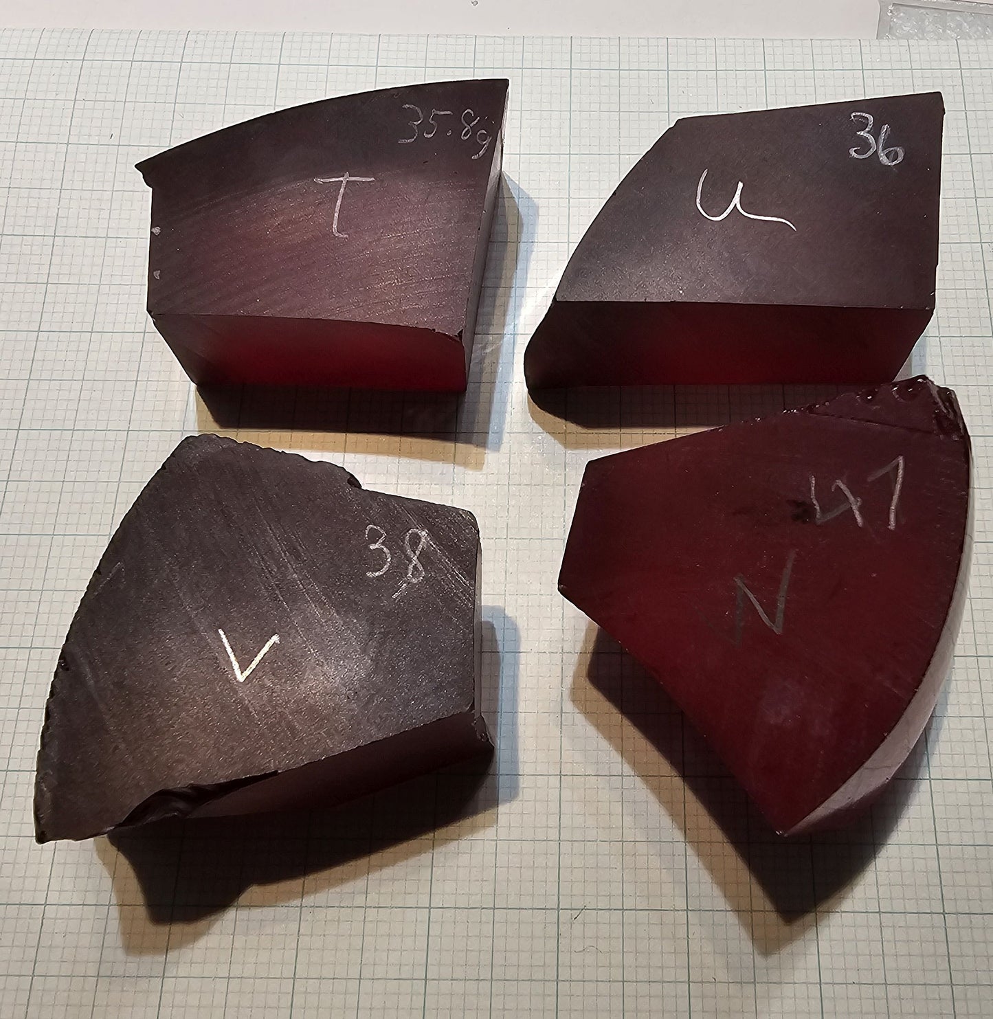 Red Ruby Facet Rough Czochralski Lab Created Crystals