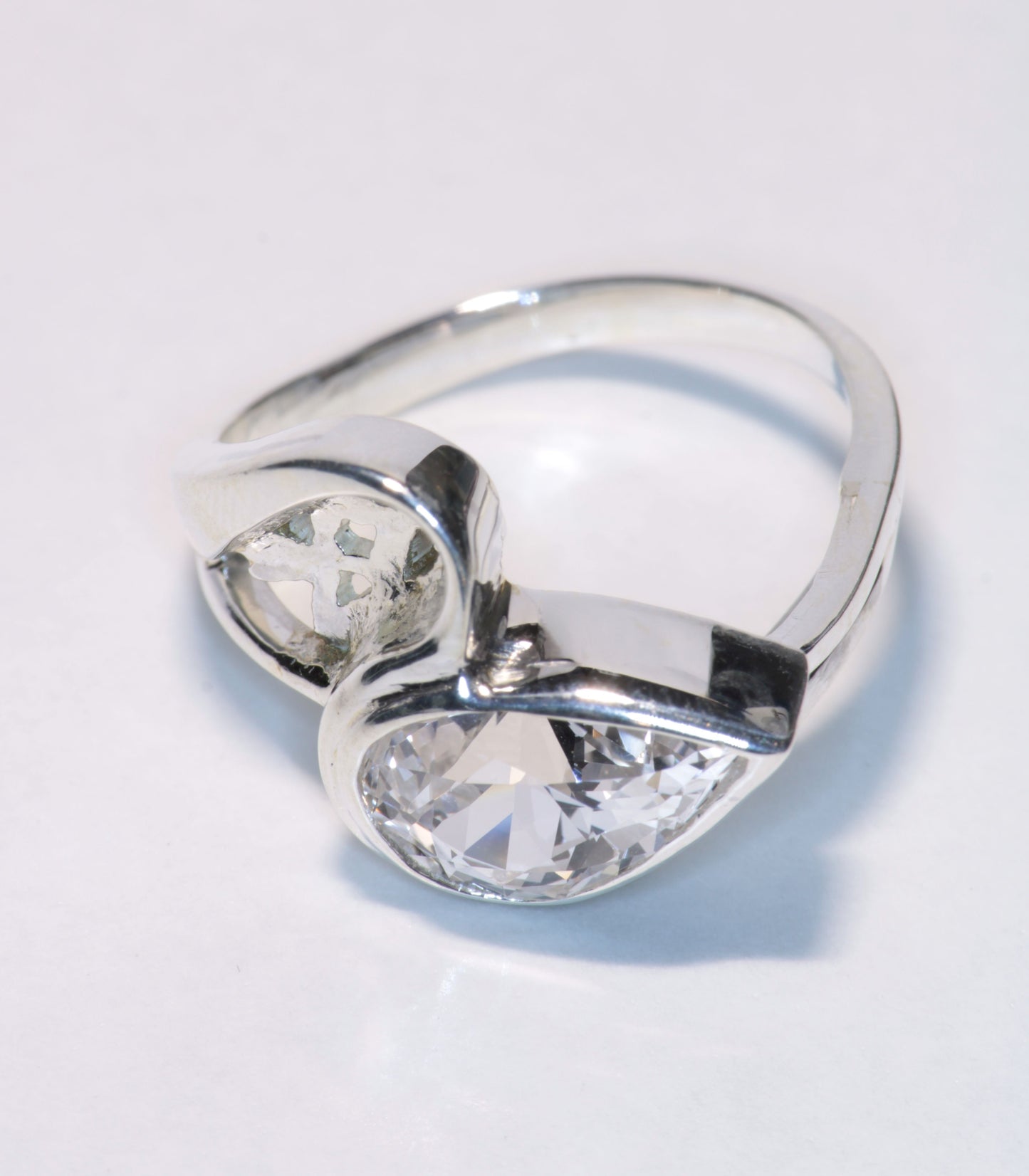 F-35 Fighter Jet Window Sapphire Rings in Sterling (F35 Gem)
