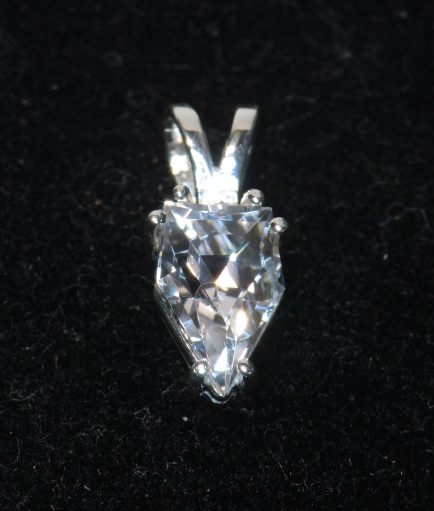 F-35 Fighter Jet Window Sapphire Pendants in Sterling with Custom Sensor Cut (F35 Gem)