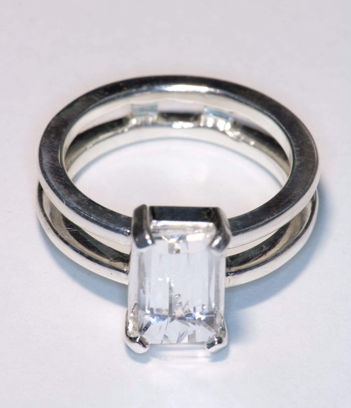 F-35 Fighter Jet Window Sapphire Rings in Sterling (F35 Gem)
