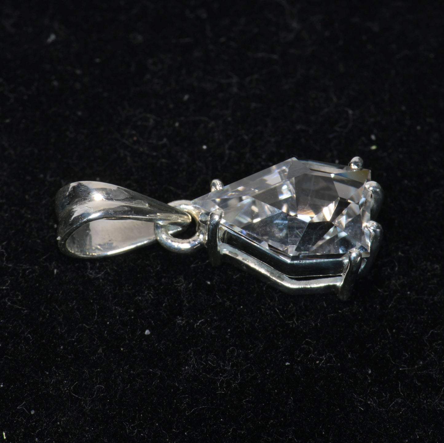 F-35 Fighter Jet Window Sapphire Pendants in Sterling with Custom Sensor Cut (F35 Gem)