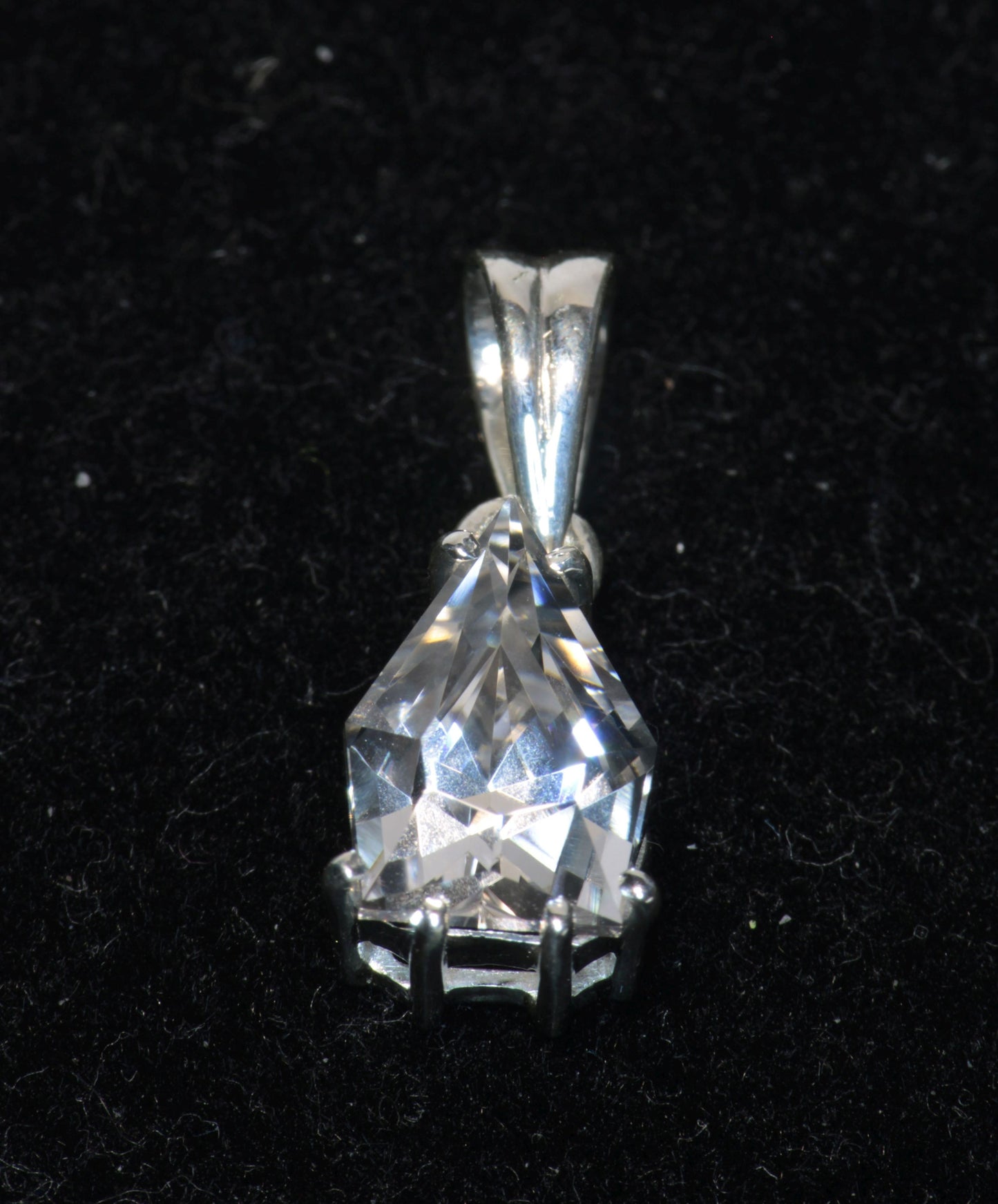 F-35 Fighter Jet Window Sapphire Pendants in Sterling with Custom Sensor Cut (F35 Gem)