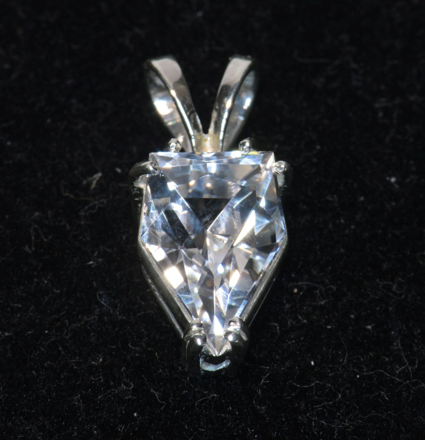 F-35 Fighter Jet Window Sapphire Pendants in Sterling with Custom Sensor Cut (F35 Gem)