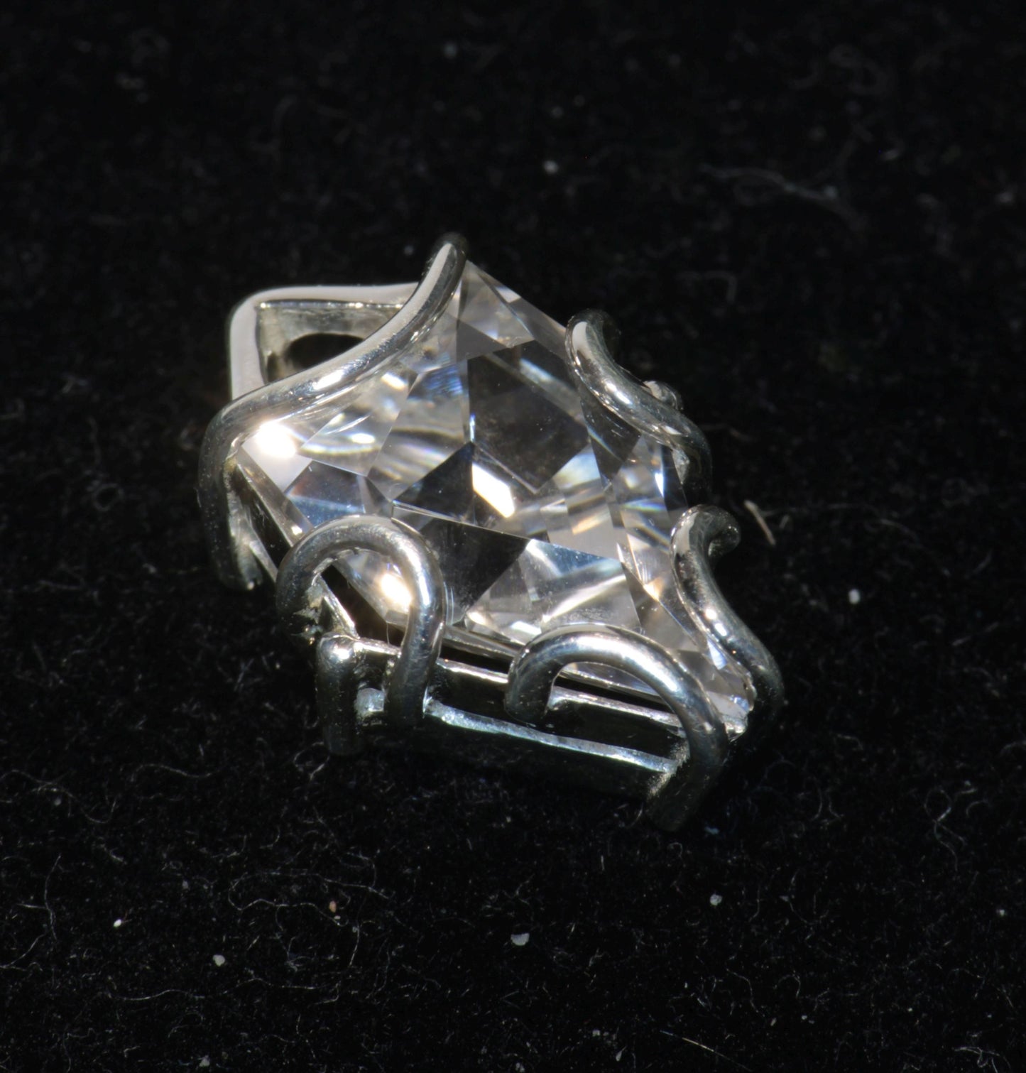 F-35 Fighter Jet Window Sapphire Pendants in Sterling with Custom Sensor Cut (F35 Gem)