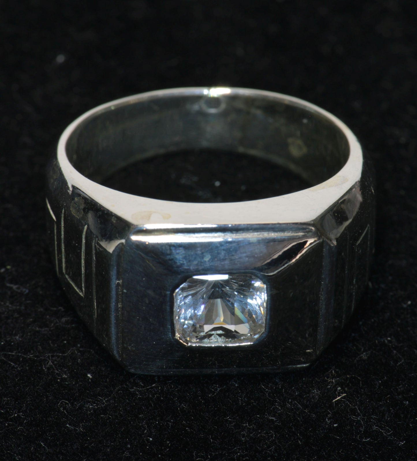 F-35 Fighter Jet Window Sapphire Rings in Sterling (F35 Gem)