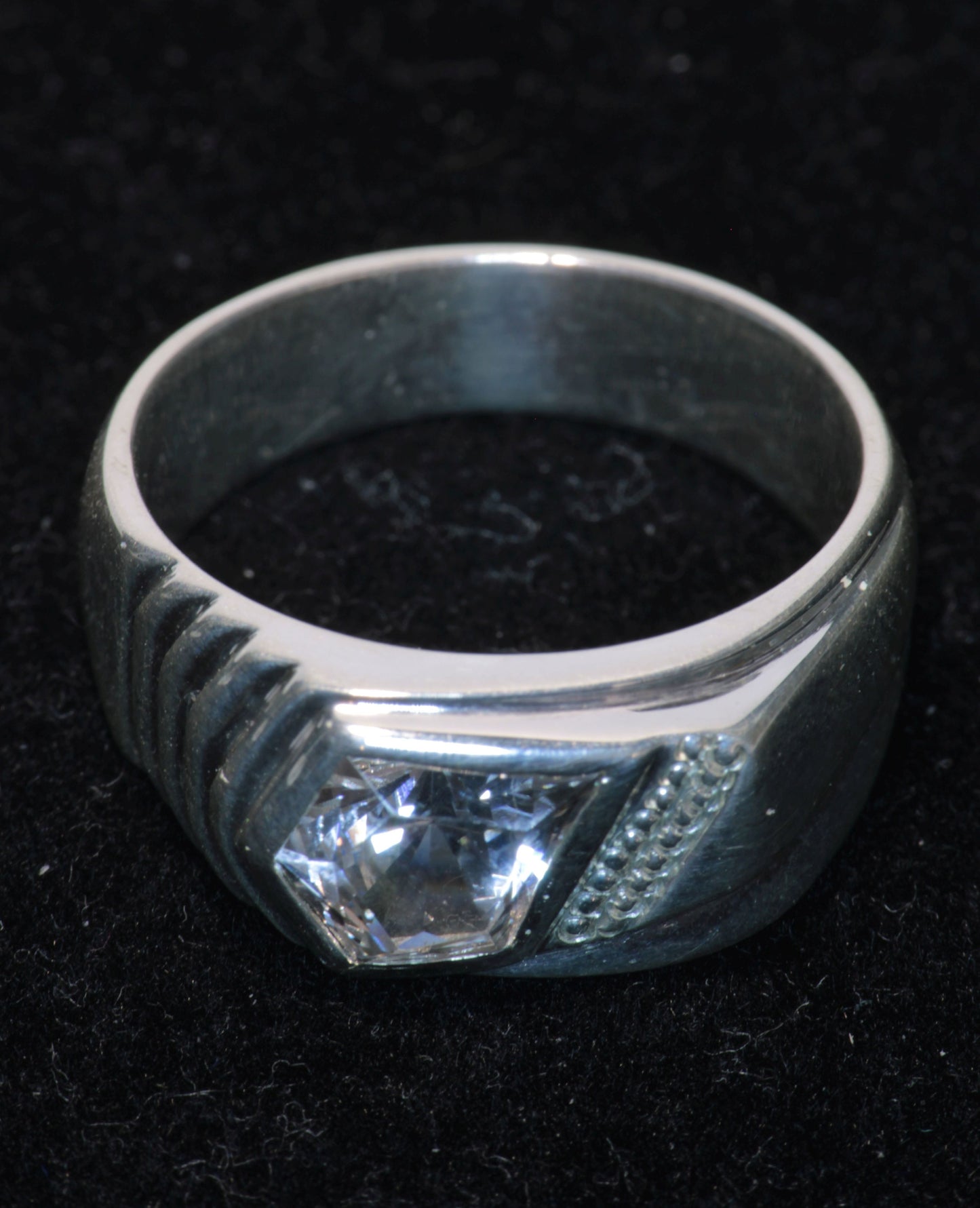 F-35 Fighter Jet Window Sapphire Rings in Sterling (F35 Gem)