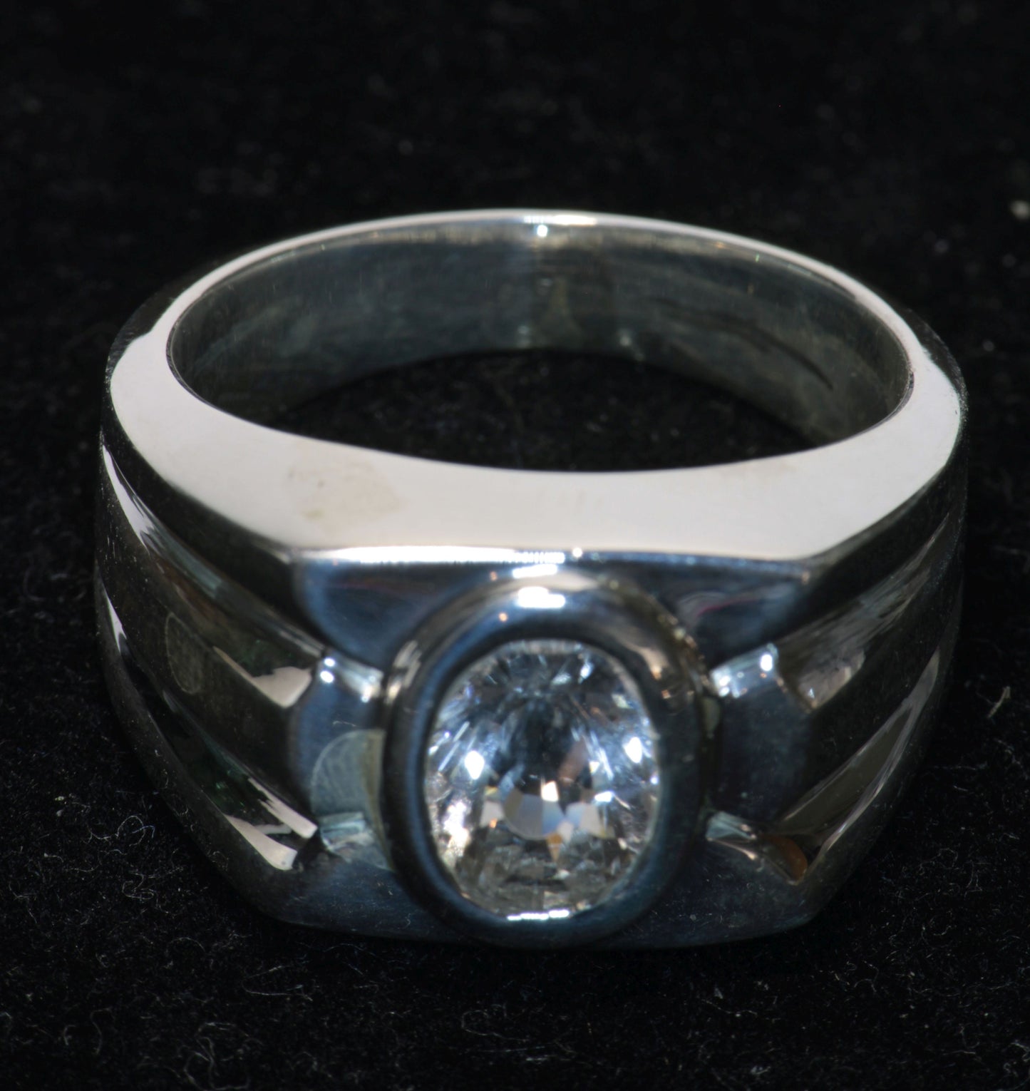 F-35 Fighter Jet Window Sapphire Rings in Sterling (F35 Gem)