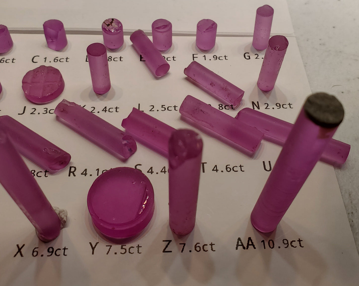 SDI/'Star Wars' Laser Ruby Rod Segments, Cold War Ruby