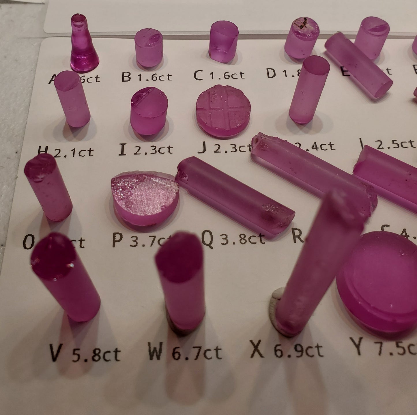 SDI/'Star Wars' Laser Ruby Rod Segments, Cold War Ruby