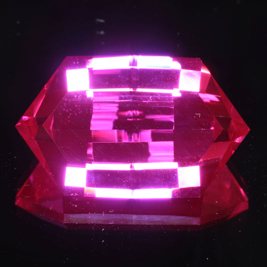 Fancy Pixel Cut Rupee in Lab Ruby 25.3ct