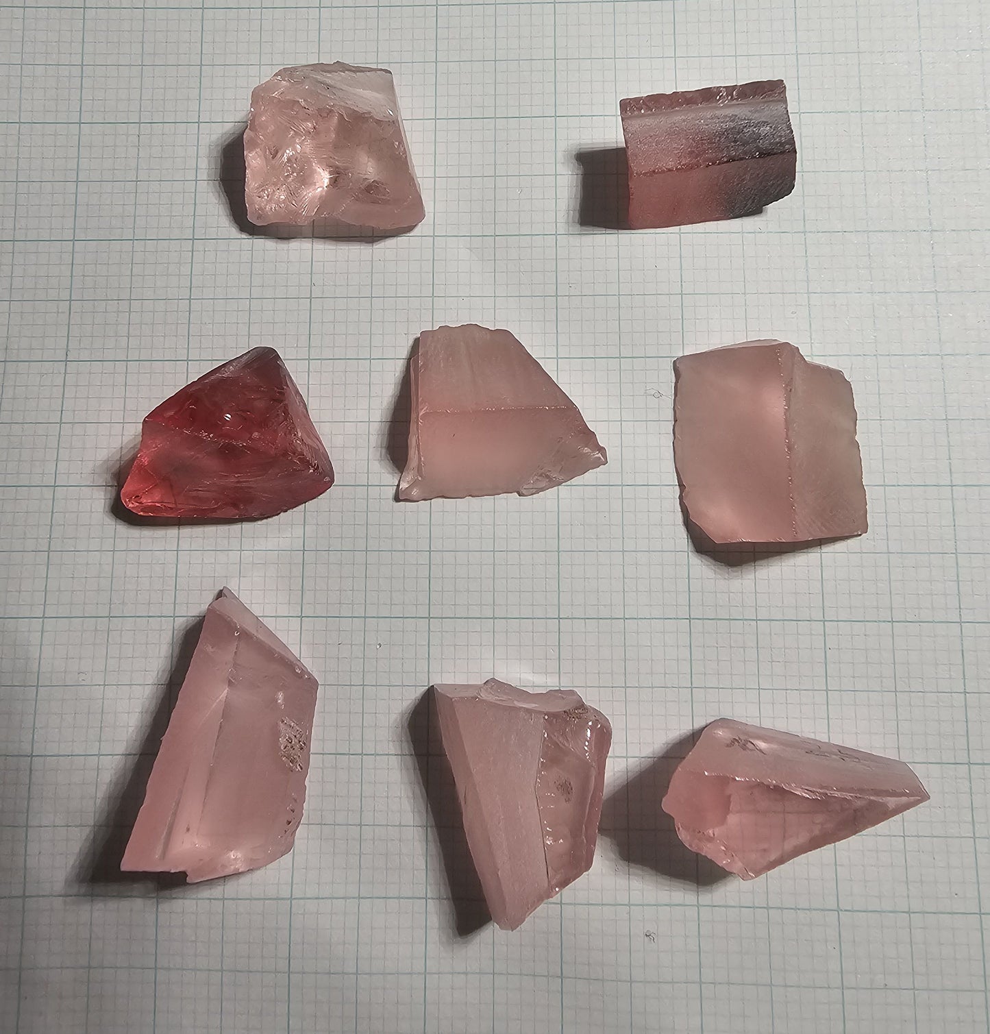 Titanium Laser Sapphire Facet Rough Lab Created Crystals
