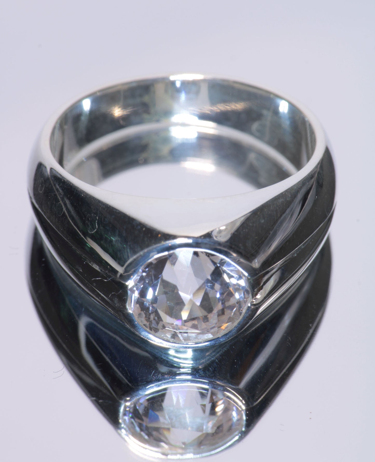 F-35 Fighter Jet Window Sapphire Rings in Sterling (F35 Gem)