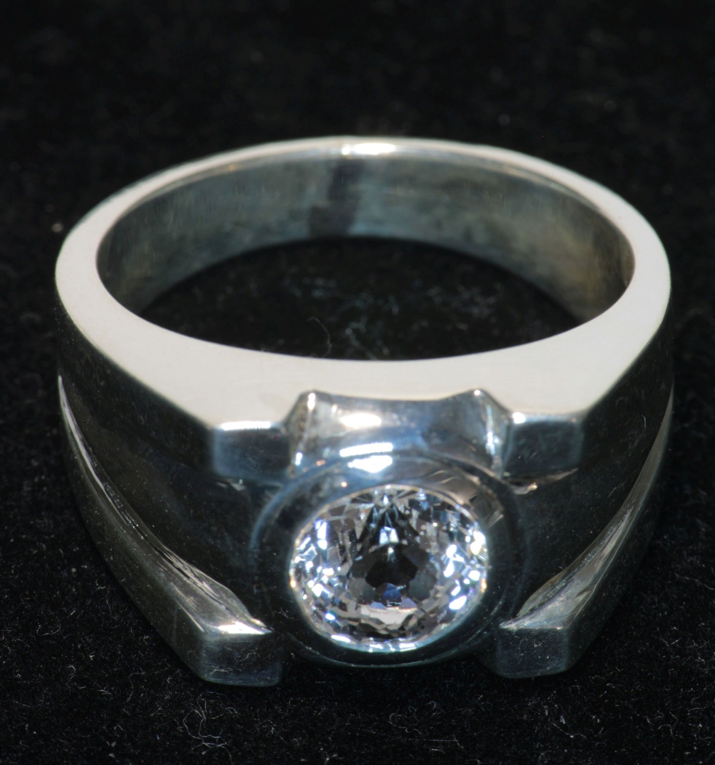 F-35 Fighter Jet Window Sapphire Rings in Sterling (F35 Gem)