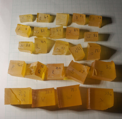Orange Lithium Tantalate Facet Rough, Lab Created Gem of Science