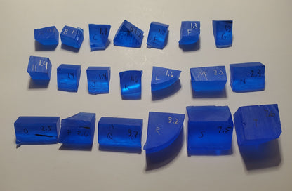 Laser Cobalt Spinel Vivid Blue Facet Rough Lab Created Crystals