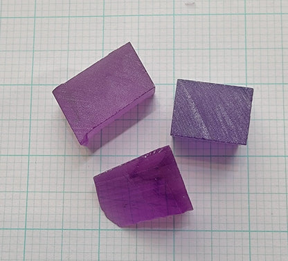 Purple Sapphire Rough, Czochralski Grown Fancy Sapphire Crystals