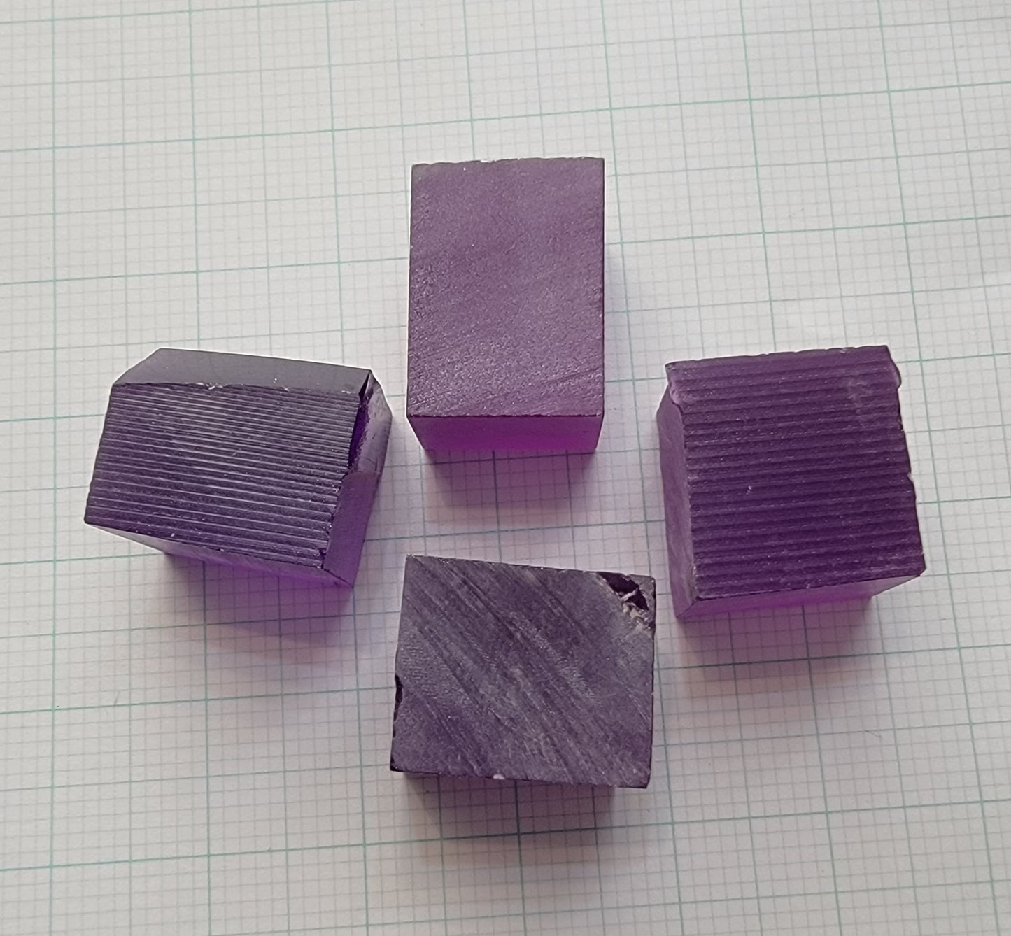 Purple Sapphire Rough, Czochralski Grown Fancy Sapphire Crystals