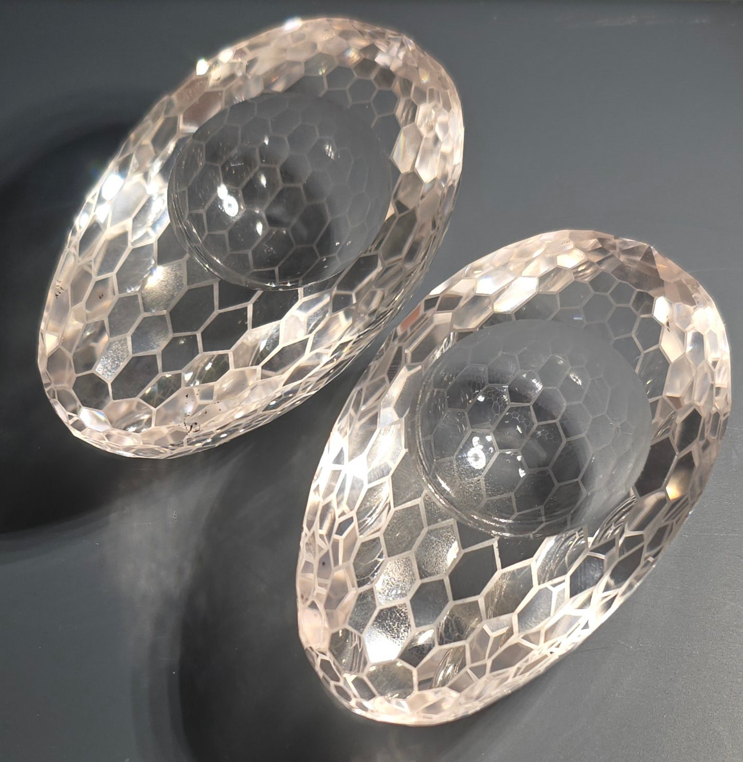 Gemstone Eggs, Faceted Garnet Sapphire Perovskite Lab Crystals