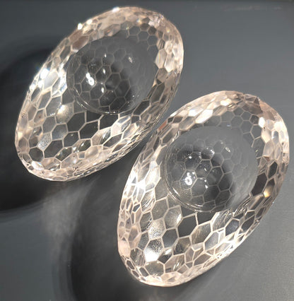 Gemstone Eggs, Faceted Garnet Sapphire Perovskite Lab Crystals