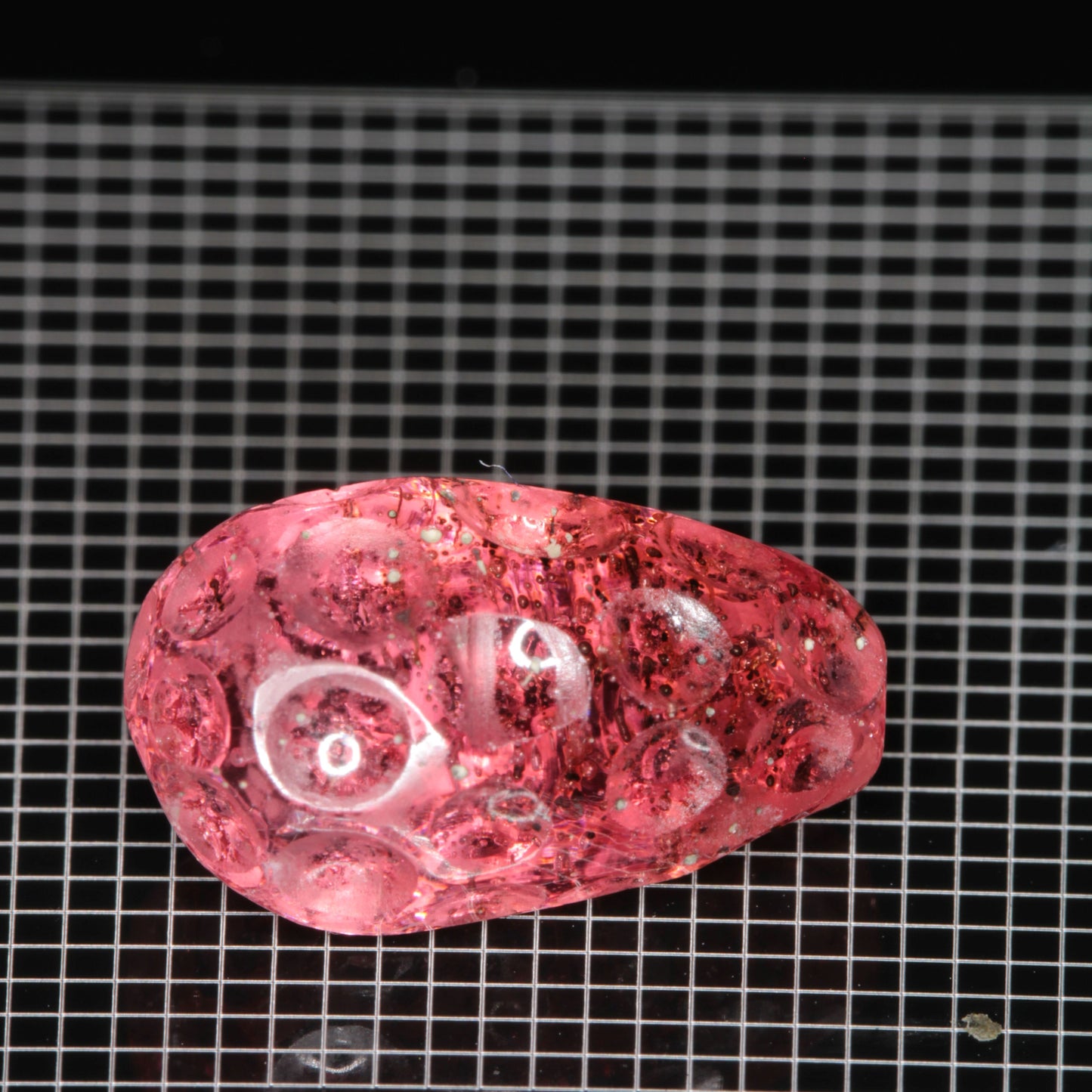 Strawberry Carved Laser Sapphire, Titanium Strawberry Sapphire