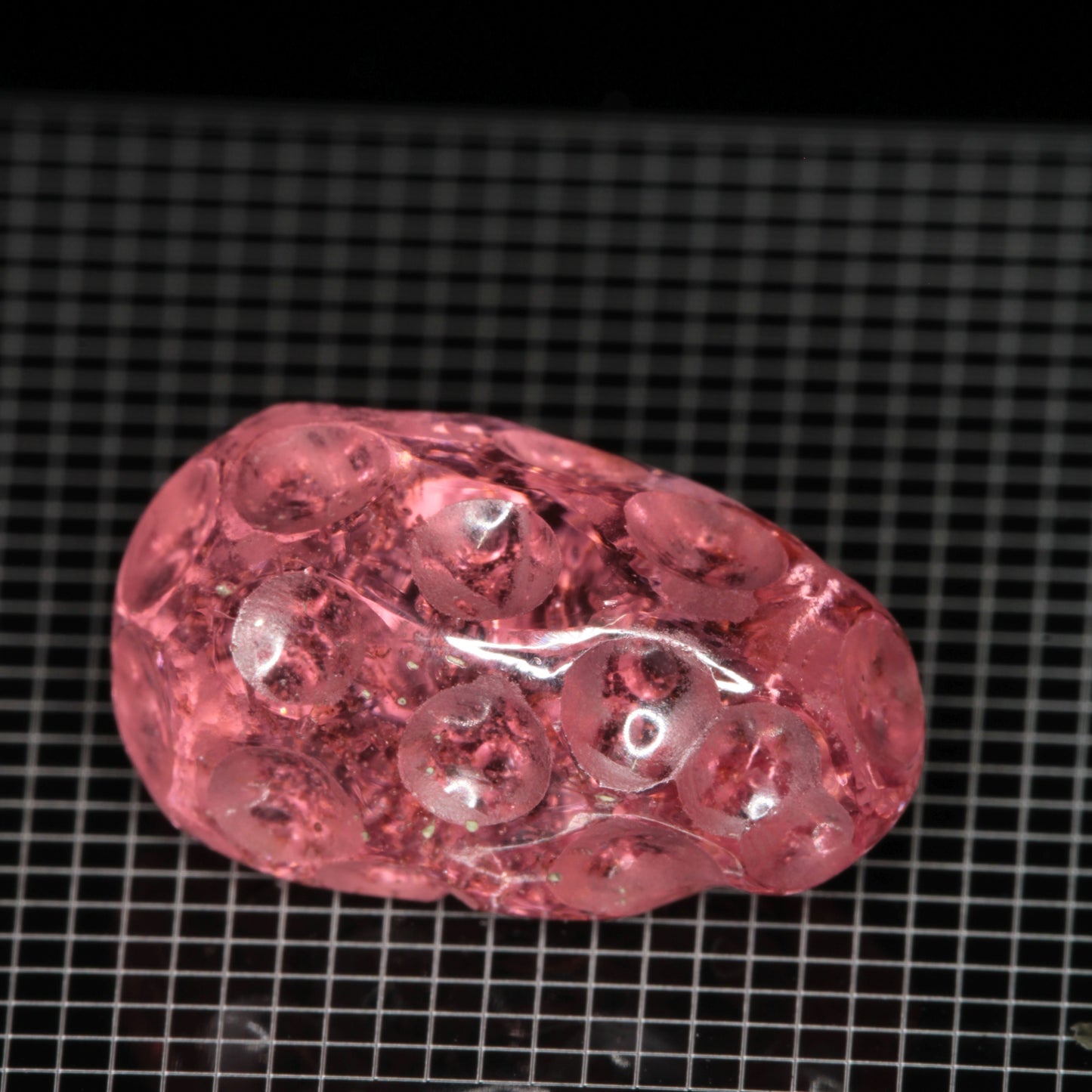 Strawberry Carved Laser Sapphire, Titanium Strawberry Sapphire