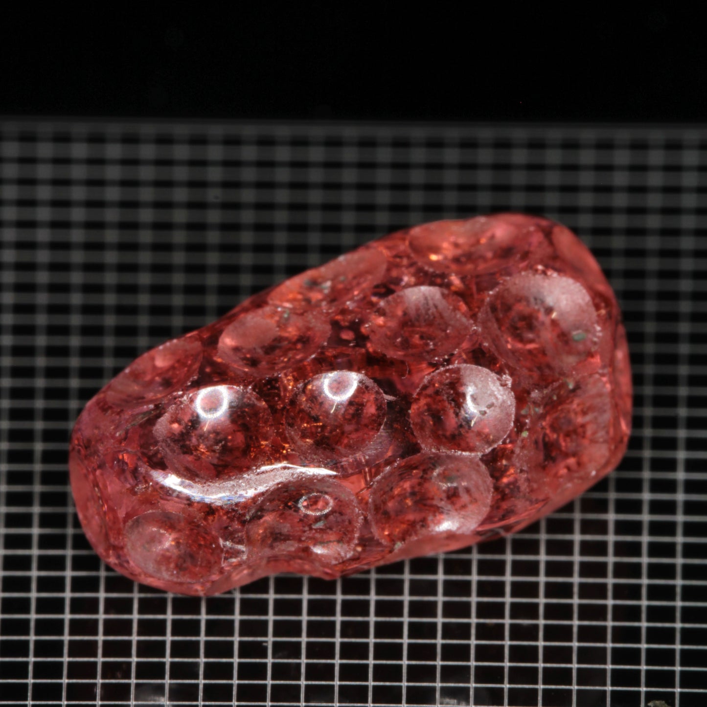 Strawberry Carved Laser Sapphire, Titanium Strawberry Sapphire