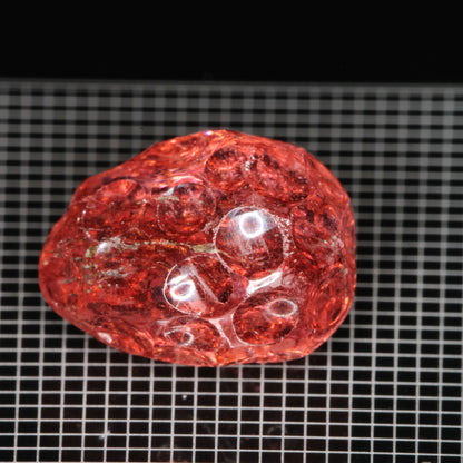 Strawberry Carved Laser Sapphire, Titanium Strawberry Sapphire