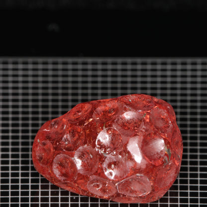 Strawberry Carved Laser Sapphire, Titanium Strawberry Sapphire